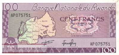 Rwanda - 100  Francs (#008d_AU)