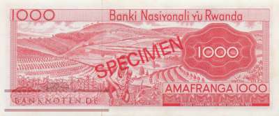 Ruanda - 1.000  Francs - SPECIMEN (#010s1-69_UNC)