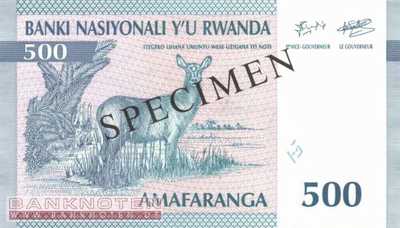 Rwanda - 500  Francs - SPECIMEN (#023s_UNC)