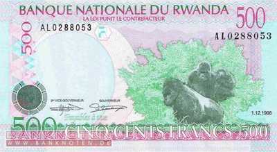Rwanda - 500  Francs (#026b_UNC)