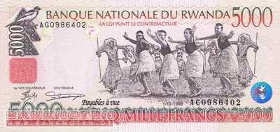 Rwanda - 5.000  Francs (#028a_UNC)