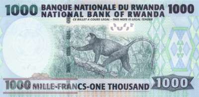 Rwanda - 1.000  Francs (#031a_UNC)