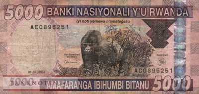 Rwanda - 5.000  Francs (#033a_F)