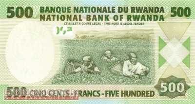 Ruanda - 500  Francs (#034_UNC)