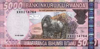 Rwanda - 5.000  Francs - Replacement (#037R_UNC)