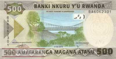 Rwanda - 500  Francs (#042_UNC)
