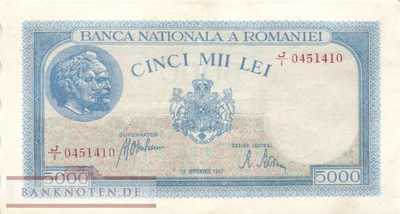 Romania - 5.000  Lei (#055-1_XF)