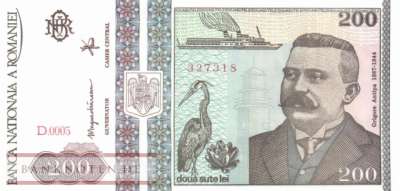 Romania - 200  Lei (#100_UNC)