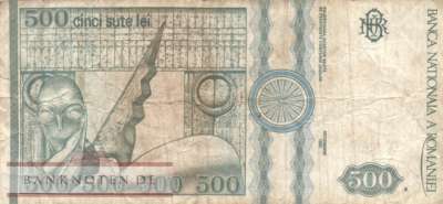 Romania - 500  Lei (#101b-2_VG)