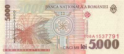 Rumänien - 5.000  Lei (#107b_UNC)