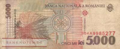 Romania - 5.000  Lei (#107b_VF)