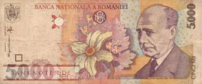 Romania - 5.000  Lei (#107b_VF)