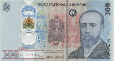 Rumänien - 100  Lei - Gedenkbanknote im Folder (#128_UNC)