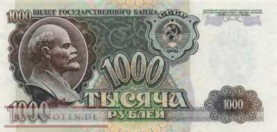 Russland - 1.000  Rubles (#250a-2_VF)