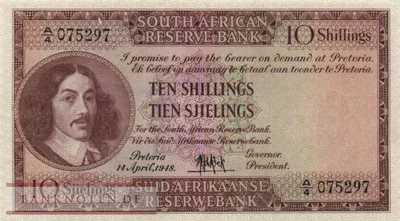 South Africa - 10  Shillings (#090a_XF)