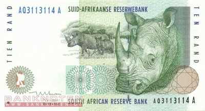 Südafrika - 10  Rand (#123b_UNC)
