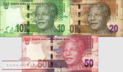 South Africa: 10 - 50 Rand Mandela (3 banknotes)
