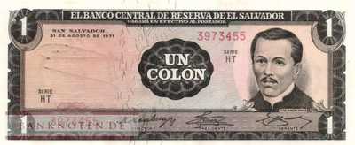 El Salvador - 1  Colon (#115a-71_AU)