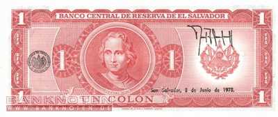 El Salvador - 1  Colon (#125a-78_UNC)