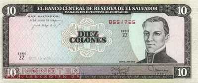 El Salvador - 10  Colones (#129b-80_UNC)