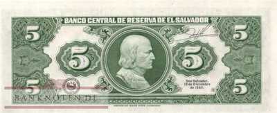 El Salvador - 5  Colones (#132A_UNC)