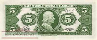 El Salvador - 5  Colones (#134a_UNC)