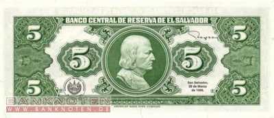 El Salvador - 5  Colones (#134b_UNC)