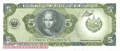 El Salvador - 5  Colones (#138a_UNC)