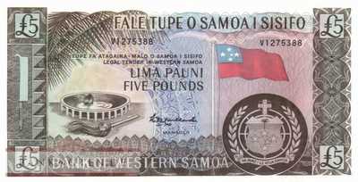 Samoa - 5  Pounds (#015r_UNC)