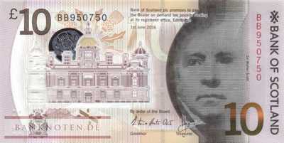 Schottland - 10  Pounds - Polymer (#131-1_UNC)