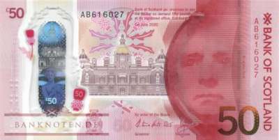 Scotland - 50  Pounds - polymer (#134_UNC)