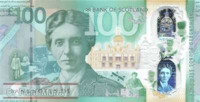 Scotland - 100  Pounds - polymer (#135_UNC)