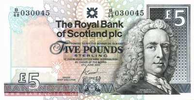 Schottland - 5  Pounds (#352d-00_UNC)