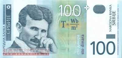 Serbia - 100  Dinara (#041a_UNC)