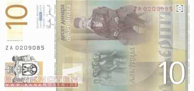 Serbien - 10  Dinara - Ersatzbanknote (#046aR_UNC)