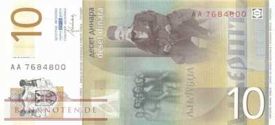 Serbia - 10  Dinara (#054b_UNC)