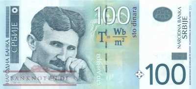 Serbien - 100  Dinara (#057a_UNC)