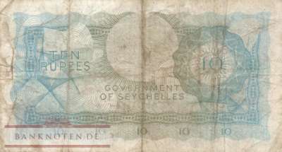Seychelles - 10  Rupees (#015a_F)