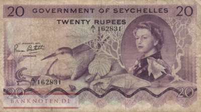Seychelles - 20  Rupees (#016b_VG)
