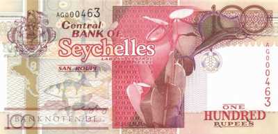 Seychellen - 100  Rupees (#040c_UNC)