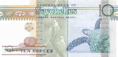 Seychellen - 10  Rupees - 40 years... (#052_UNC)