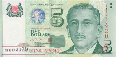 Singapur - 5  Dollars (#039_UNC)