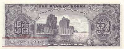 Korea, South - 10  Hwan (#017a_UNC)