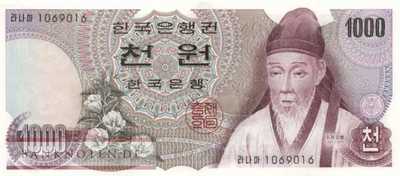Korea, South - 1.000  Won (#044_UNC)