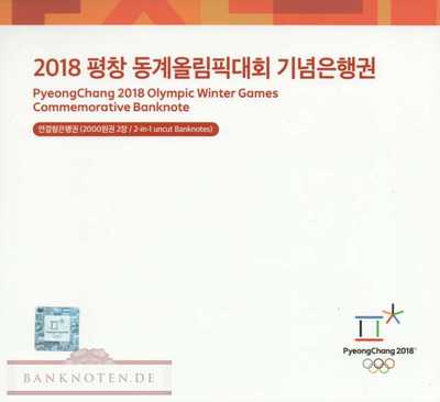 Korea, South - 2x 2.000  Won - olympic games with folder (#058F2_UNC)