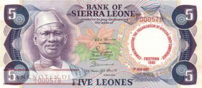 Sierra Leone - 5  Leones (#012_UNC)