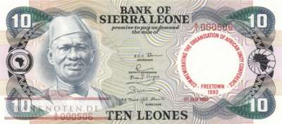 Sierra Leone - 10  Leones (#013_UNC)