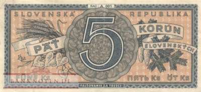 Slowakei - 5  Korun (#008a_F)