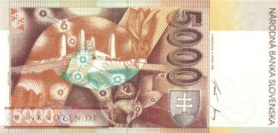 Slovakia - 5.000  Korun - Millenium (#040_UNC)