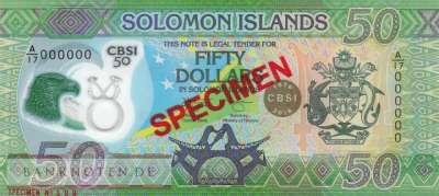 Solomon Islands - 50  Dollars - SPECIMEN (#040S_UNC)